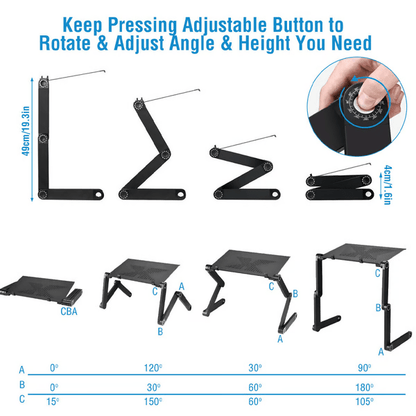 360-Grad Ergonomischer Laptopständer für gesundes und flexibles Arbeiten