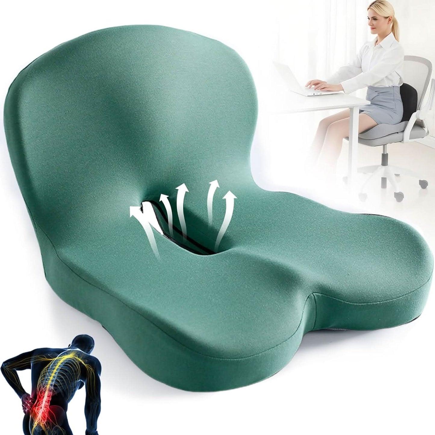 Ergonomisches Lendenkissen für Bürostühle und Autos