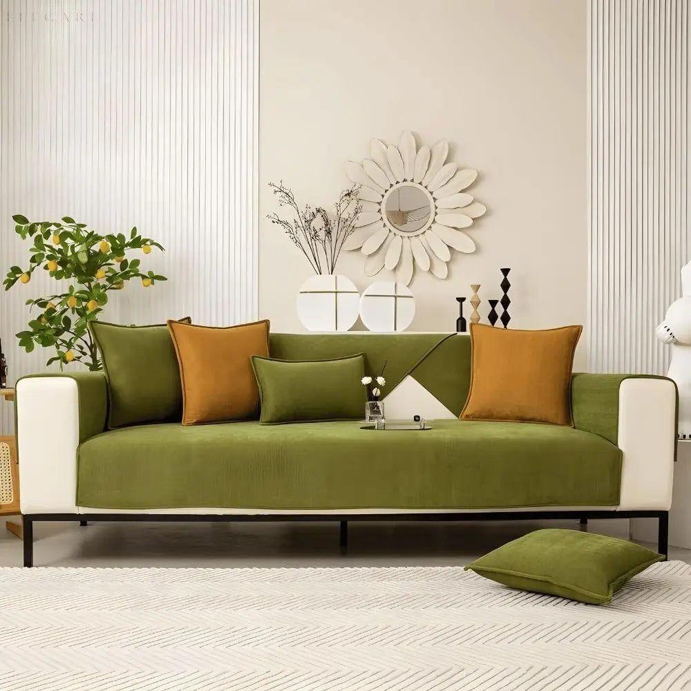 L-Form Sofaüberwurf – Rutschfester, weicher Couchschutz für Komfort und Stil