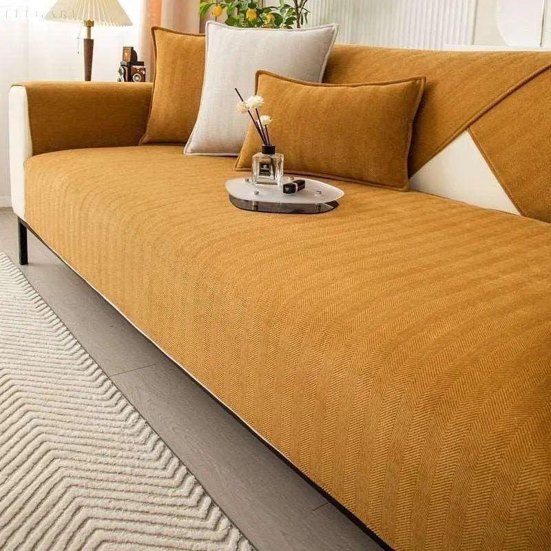 L-Form Sofaüberwurf – Rutschfester, weicher Couchschutz für Komfort und Stil