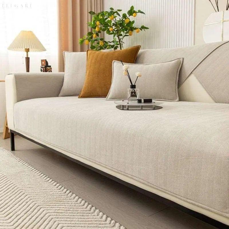 L-Form Sofaüberwurf – Rutschfester, weicher Couchschutz für Komfort und Stil