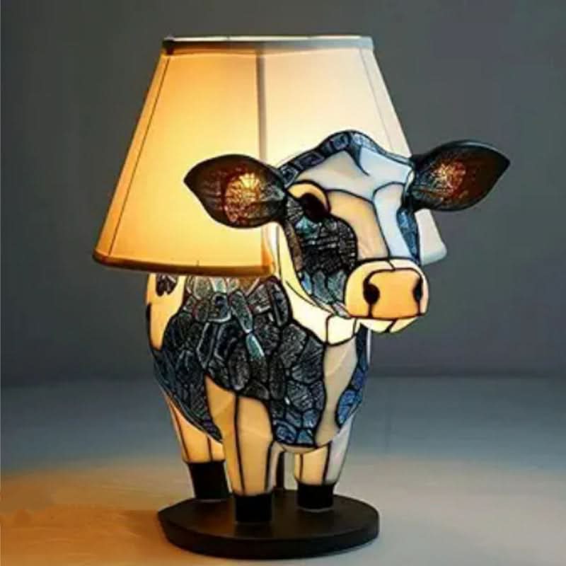 Künstlerische LED Nachtlampe – Schimmernde Hunderasse Statue