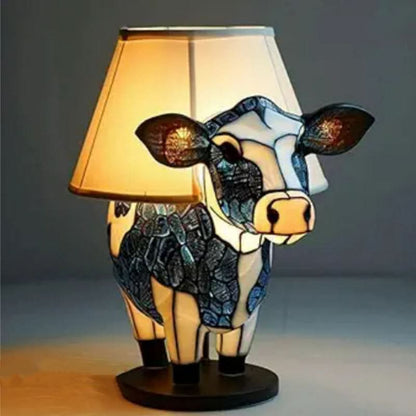 Künstlerische LED Nachtlampe – Schimmernde Hunderasse Statue