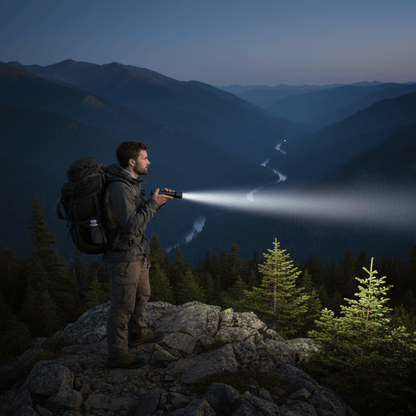 Leistungsstarker LED-Taschenlampe mit 100.000 Lumen, USB-Ladung & wasserdichtem Zoom-Design