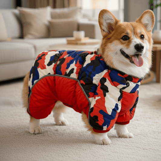 Wärmende & Wasserdichte Winterjacke für Hunde mit Reflektierenden Streifen