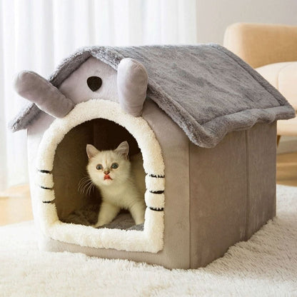 Gemütliches Haustierhaus für kleine Hunde und Katzen – Flauschiges und bequemes Design