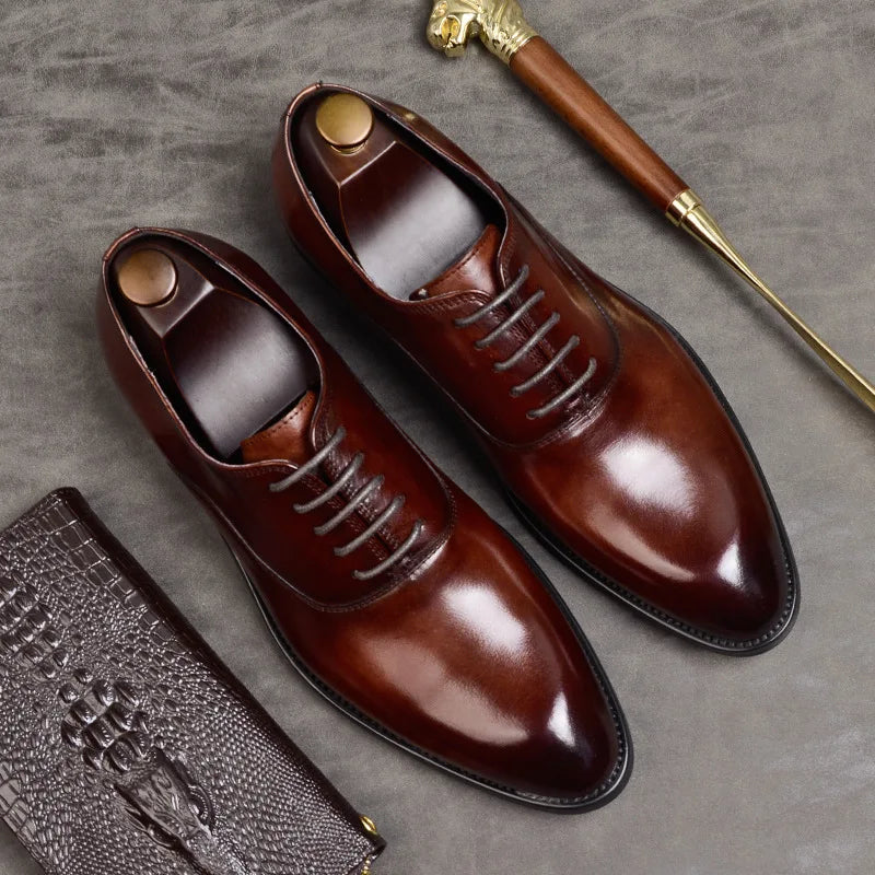 Herren Italienische Kunstleder Oxfordschuhe für formelle Anlässe