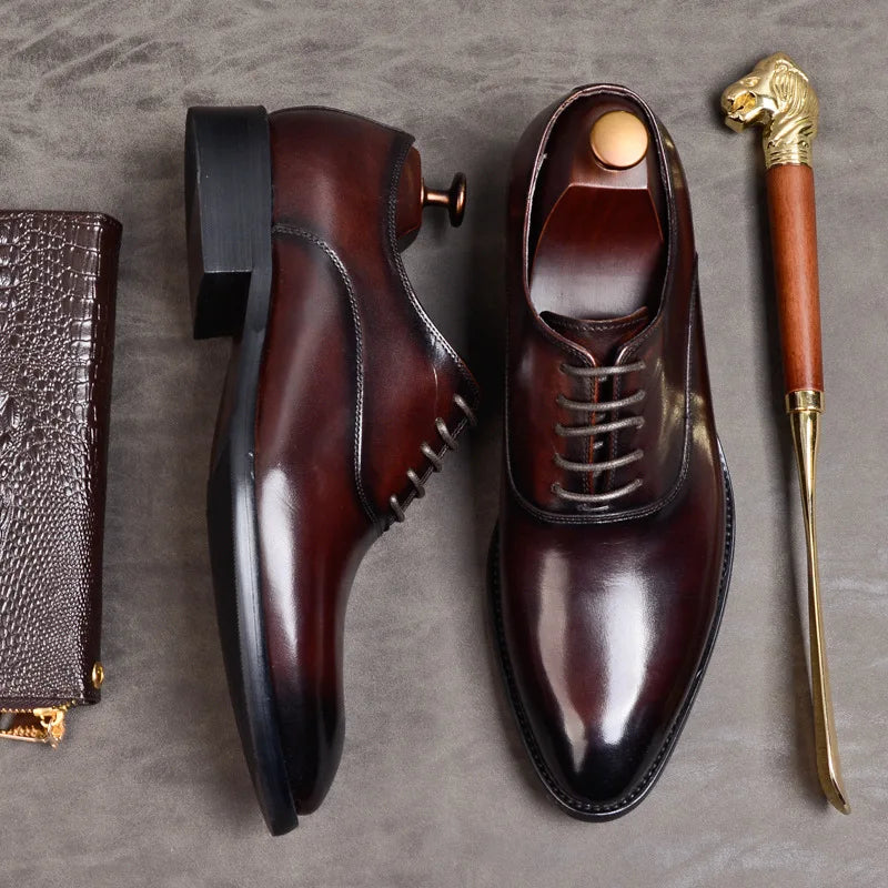 Herren Italienische Kunstleder Oxfordschuhe für formelle Anlässe