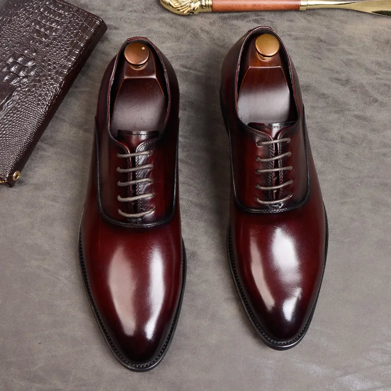 Herren Italienische Kunstleder Oxfordschuhe für formelle Anlässe