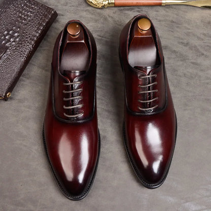 Herren Italienische Kunstleder Oxfordschuhe für formelle Anlässe