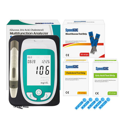 Gesundheitsmonitor: Cholesterin-, Glukose- und Harnsäurespiegel