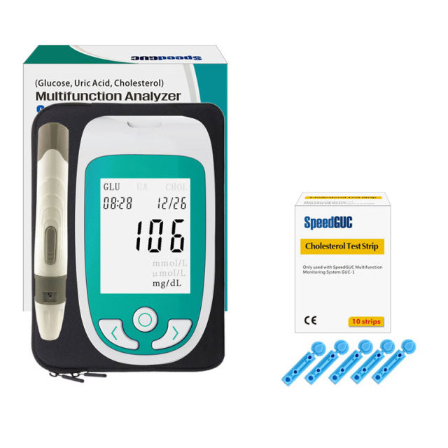Gesundheitsmonitor: Cholesterin-, Glukose- und Harnsäurespiegel