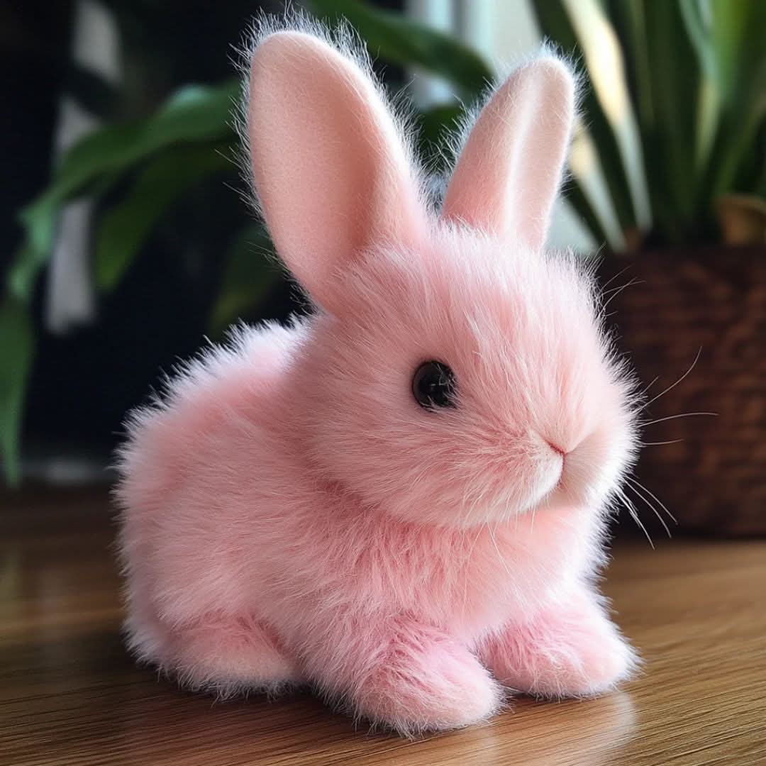 Animierter Hase | Realistischer hüpfender Plüschhase für Kinder