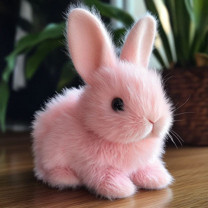 Animierter Hase | Realistischer hüpfender Plüschhase für Kinder