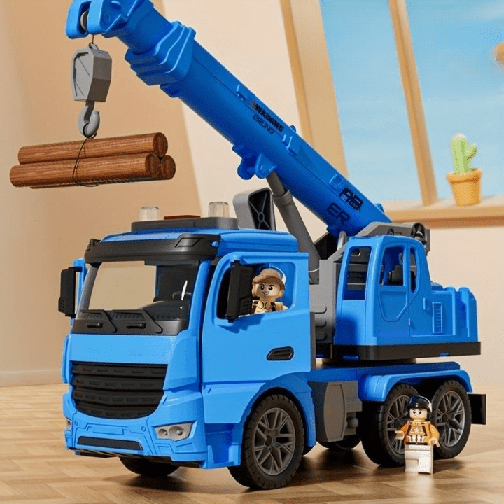 Kranwagen Spielzeug mit Licht & Sound für kreativen Bau-Spaß