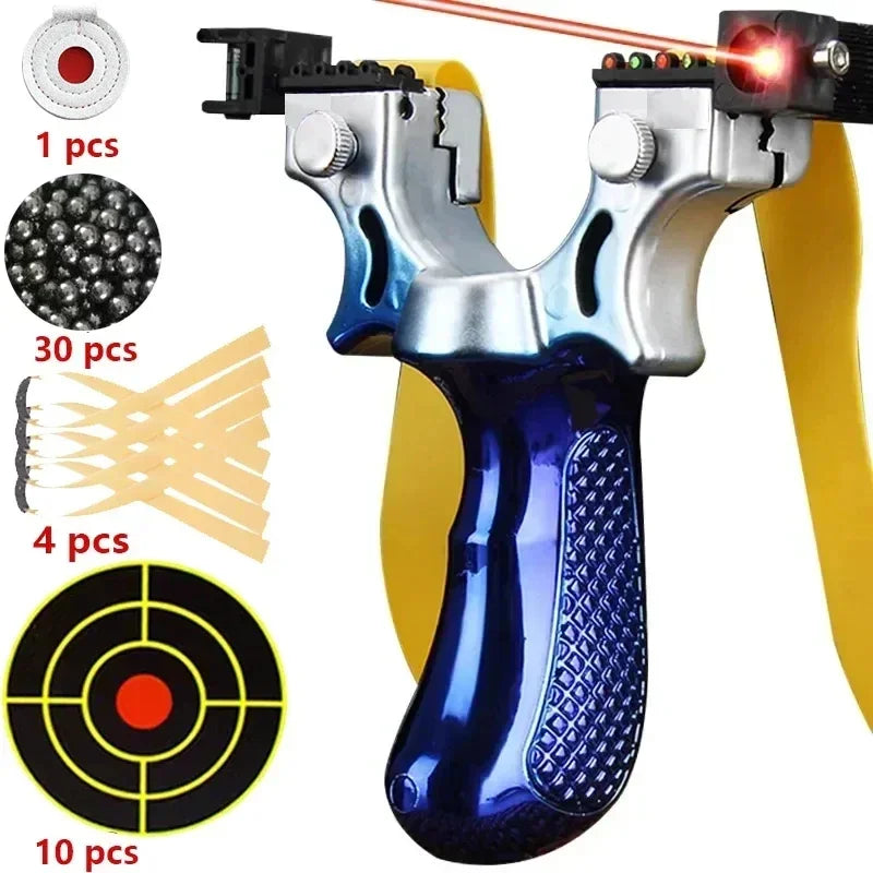 Präzisionsschleuder mit Laserzielvorrichtung, Wasserwaage und rutschfestem Griff