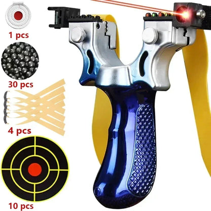 Präzisionsschleuder mit Laserzielvorrichtung, Wasserwaage und rutschfestem Griff
