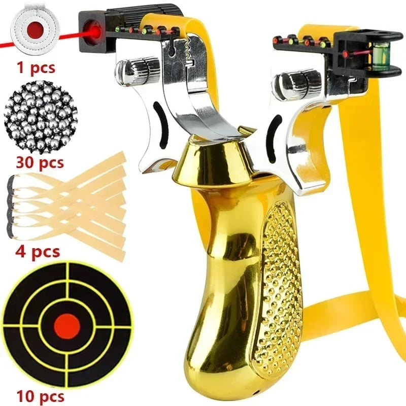 Präzisionsschleuder mit Laserzielvorrichtung, Wasserwaage und rutschfestem Griff