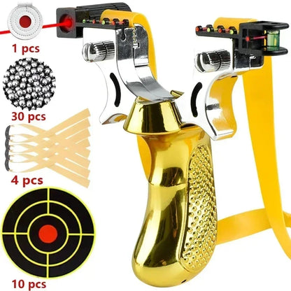 Präzisionsschleuder mit Laserzielvorrichtung, Wasserwaage und rutschfestem Griff