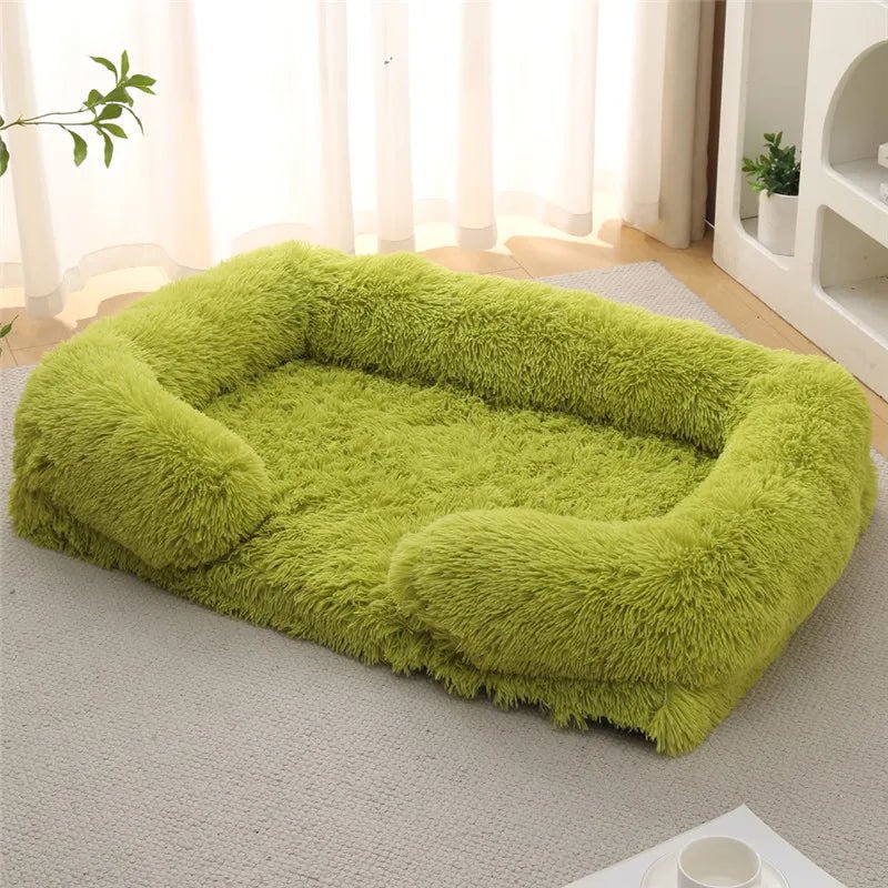 Memory Foam Hundebett mit Plüsch-Seitenstützen