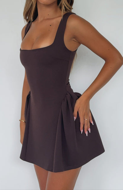 Olivia Mini Kleid Schokolade