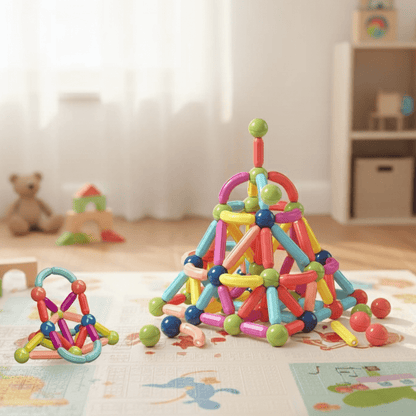 Magnetische Kreativstäbe für fantasievolles Bauen