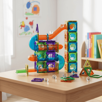Magnetische Bausteine für kreatives 3D-Bauen und Lernspaß für Kinder ab 2 Jahren