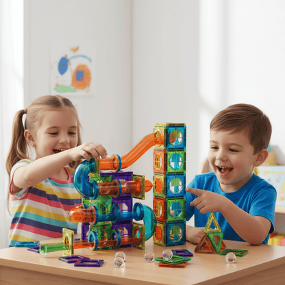 Magnetische Bausteine für kreatives 3D-Bauen und Lernspaß für Kinder ab 2 Jahren