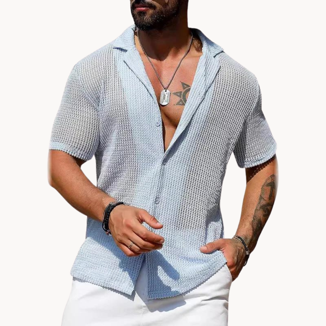 Herren Sommer Strandhemd | Kurzarm