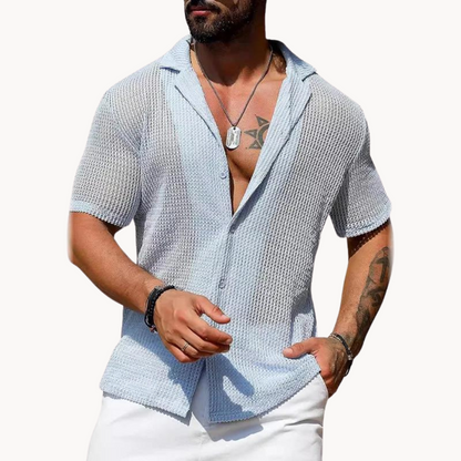 Herren Sommer Strandhemd | Kurzarm