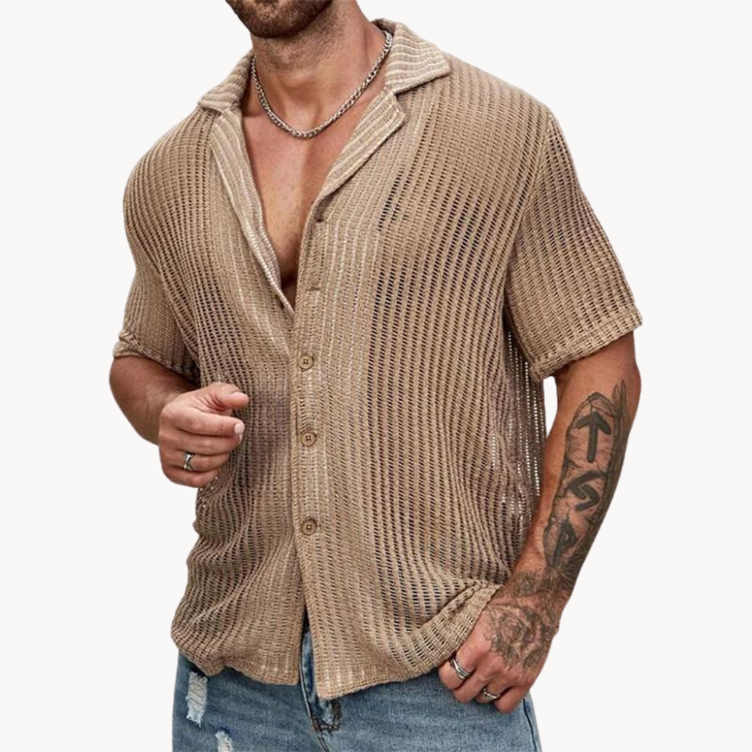 Herren Sommer Strandhemd | Kurzarm