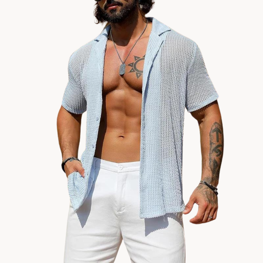 Herren Sommer Strandhemd | Kurzarm