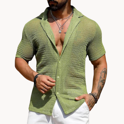 Herren Sommer Strandhemd | Kurzarm