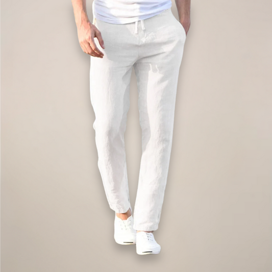 Herren Freizeit-Linenhose mit geradem Bein | Lang