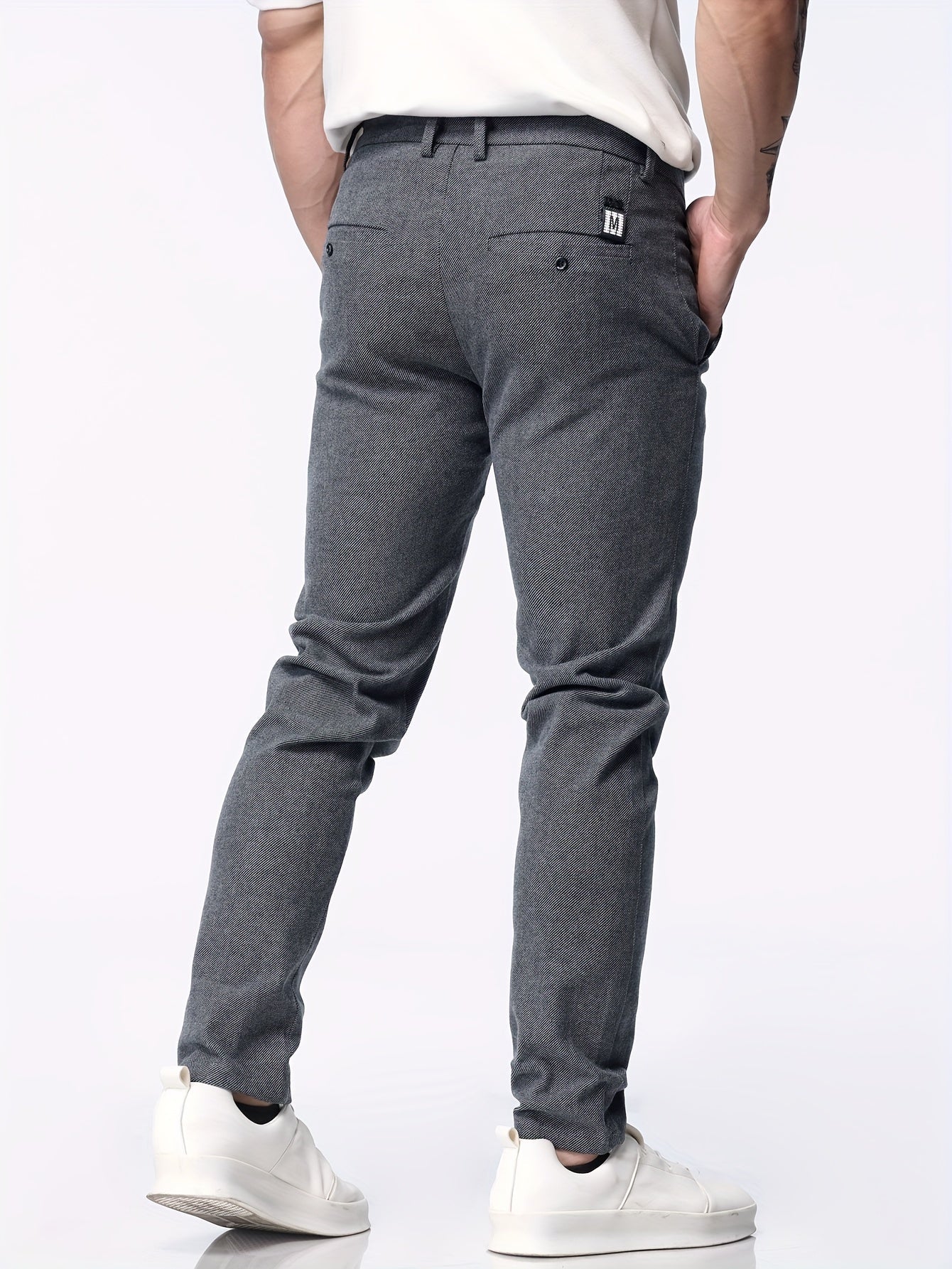 Herren Slim Fit Freizeit Business-Hose | Chino