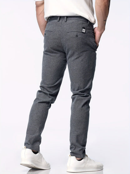 Herren Slim Fit Freizeit Business-Hose | Chino