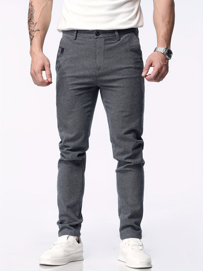 Herren Slim Fit Freizeit Business-Hose | Chino