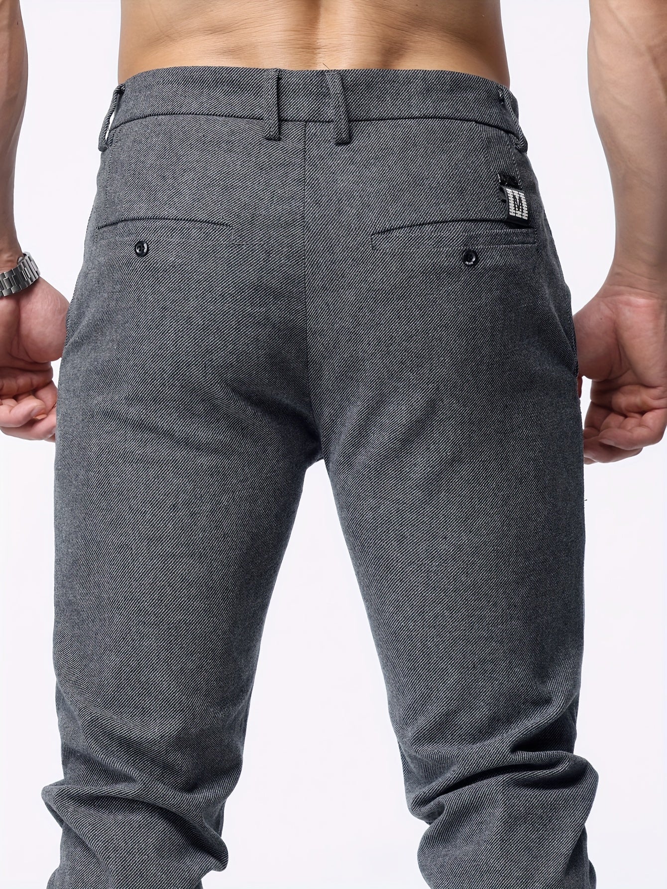 Herren Slim Fit Freizeit Business-Hose | Chino
