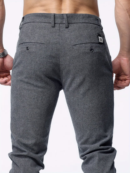Herren Slim Fit Freizeit Business-Hose | Chino