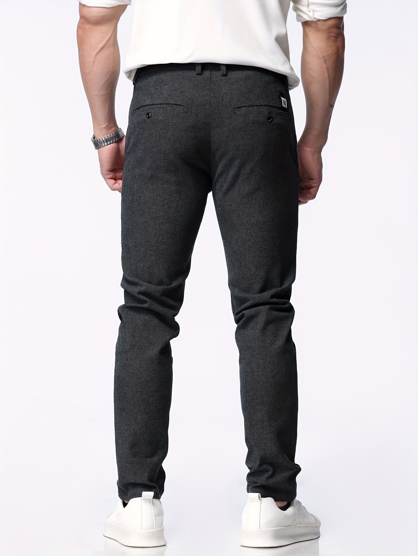 Herren Slim Fit Freizeit Business-Hose | Chino
