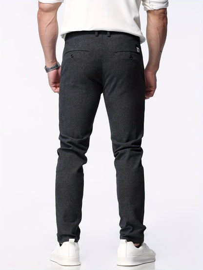 Herren Slim Fit Freizeit Business-Hose | Chino
