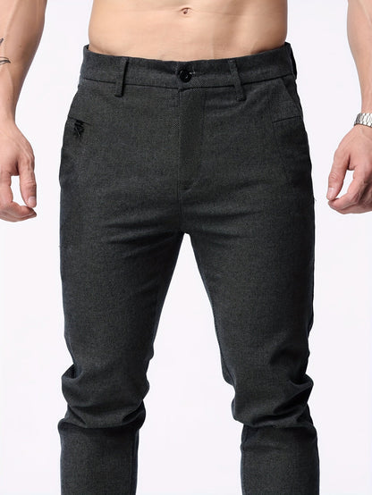 Herren Slim Fit Freizeit Business-Hose | Chino