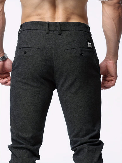 Herren Slim Fit Freizeit Business-Hose | Chino