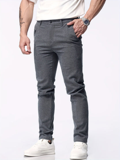 Herren Slim Fit Freizeit Business-Hose | Chino
