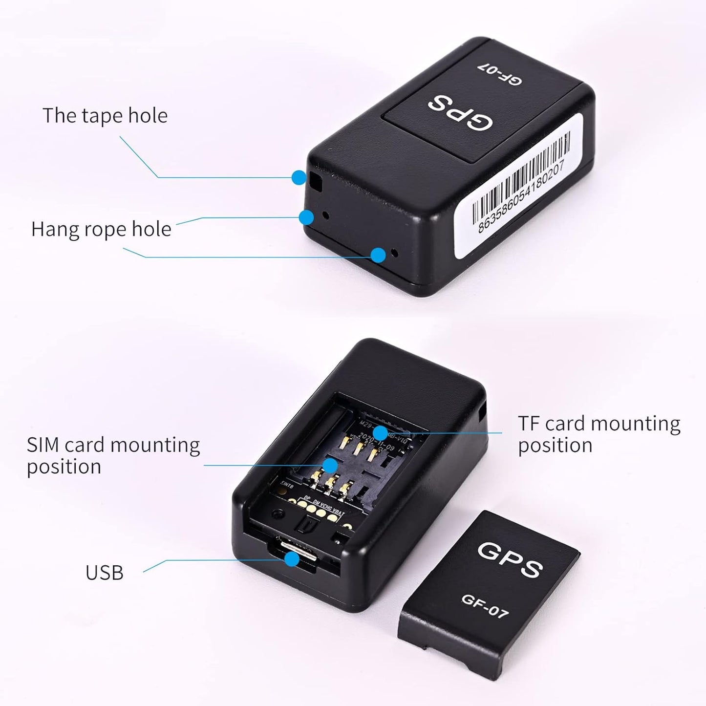 Kompakter GPS-Autotracker für sichere Verfolgung