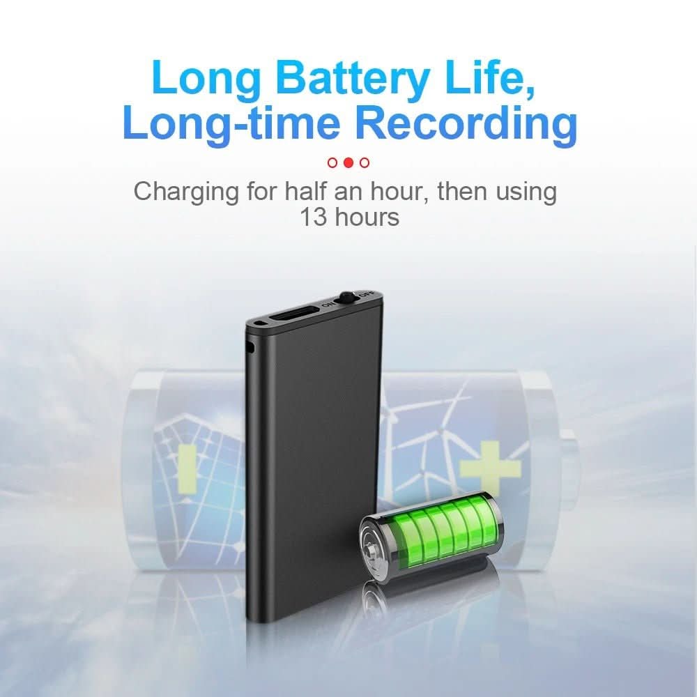 Mini Ultra-Leicht Diktiergerät mit Sprachaktivierung & 32 GB Speicher