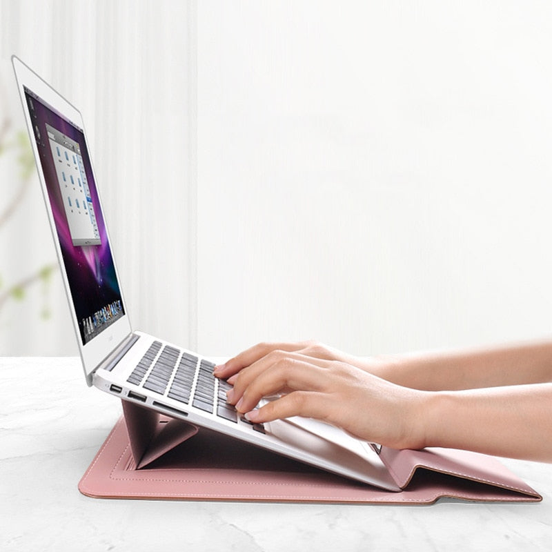 Verstellbarer Laptop-Ständer & Sleeve – Verbesserter ergonomischer Komfort für die Arbeit