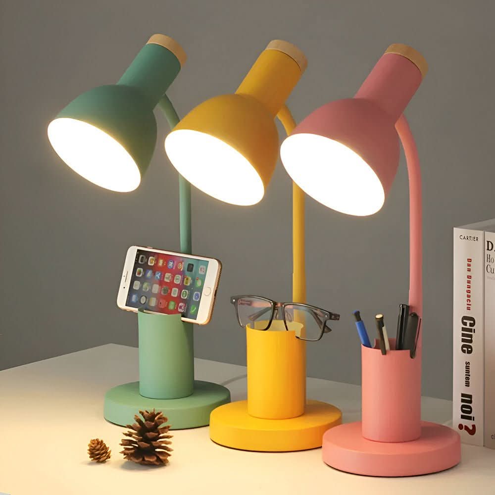 Moderne LED Schreibtischlampe mit Stifthalter für Büro & Zuhause