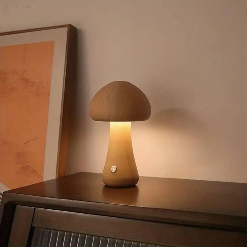 Pilzförmige Nachttischlampe
