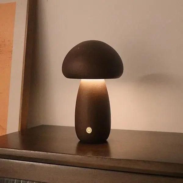Pilzförmige Nachttischlampe